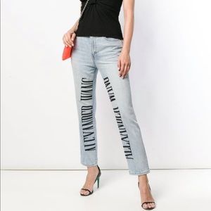 Alexander Wang Cult Logo Embroidered Jeans